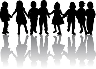 group of children's silhouettes